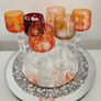6 Pinwheel Star Crystal  cognac glasses Image 5