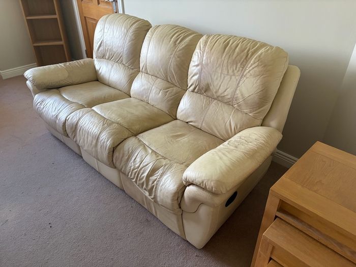 Three Seater Leather Sofa