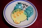 Antique Display Hand Painted Pottery Bowl 4.5"(Small)