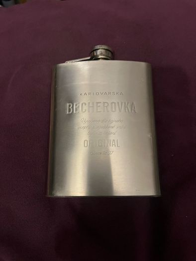 hip flask becherovka Stainless steel 7 oz
