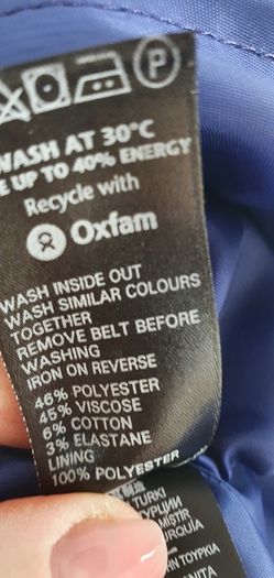 M&S A-line cobalt skirt with belt Sz 6 UK