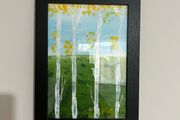Birch trees landscape painting