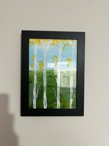 Birch trees landscape painting