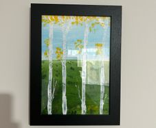 Birch trees landscape painting