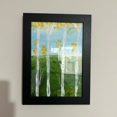 Birch trees landscape painting