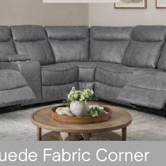 Bruno Corner Fabric Recliner Sofa