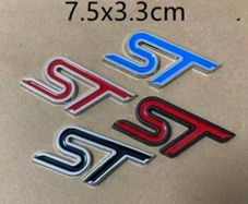 Ford ST Badge Metal Styling Red Blue Black ST Chrome Car Emblem Badge Auto Decal 3D Sticker Emblem for Ford Focus ST Mondeo