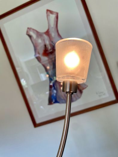 Rare IKEA Kryssbo Medusa Tentacle Jellyfish Stainless Floor Dimmer Accent Lamp