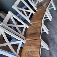 solid pine chairs x 4