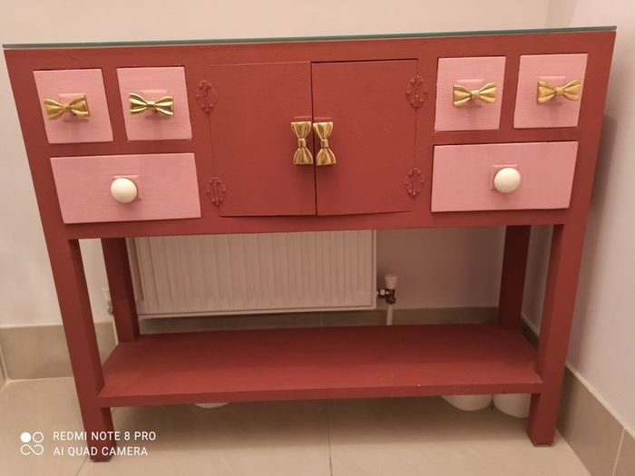REDUCED cabinet red pink