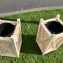 Solid Wood Front Door Planter Box - pair Image 3