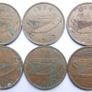 Vintage- Ireland, 1 Pingin Bronze Coins Image 5