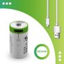 CR2 Rechargeable Li-ion Batteries 3.7V 300mAh USB-C Charging Cable 4 Pack Image 4