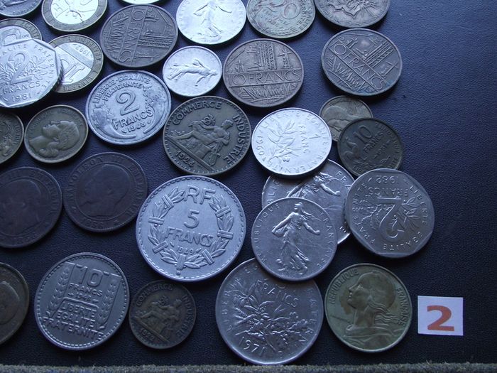 A Lot of 630+ grams of French coins