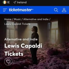 Lewis Capaldi ticket for today in Marlay Park