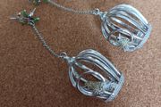 Birds in a cage earrings
