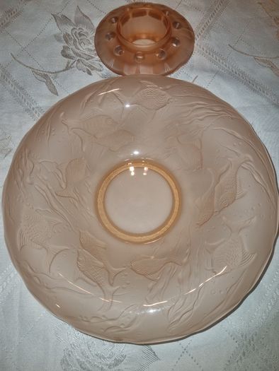 Art Deco Glass Rose Bowl