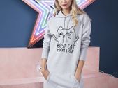Best cat mom ever cool funny long hooded dress