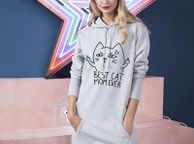 main image for ad Best cat mom ever cool funny long hooded dress