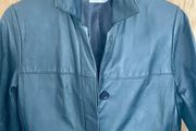 Real genuine leather coat jacket black size S