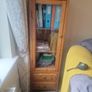 Tall timber Display Cabinet with glass door Image 2