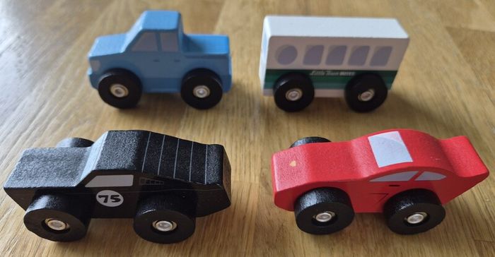 Little Town Wooden toy vehicles X 4