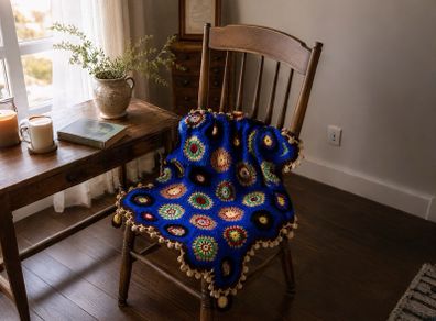 Handmade Crochet Blanket or Wall Hanging