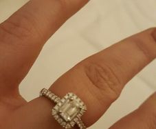 Engagement ring and wedding band