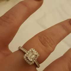 Engagement ring and wedding band