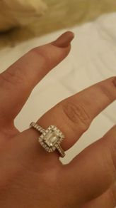 Engagement ring and wedding band