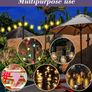 4 Pack String Lights Poles 60 Inch Lamp Pole, Light Bars for Outdoor Fairy Lights, Outdoor Light Poles with Mounting Clips and Hanging Base for Patio, Garden, Backyard, Deck, Fence Image 3