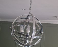 Silver globe pendent light