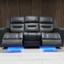 Titan Plus 3+2 Dark Grey Leather Recliner Sofa Set Image 9