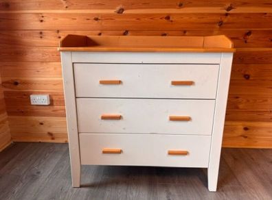 Chest of Drawers with baby Changing table on Top