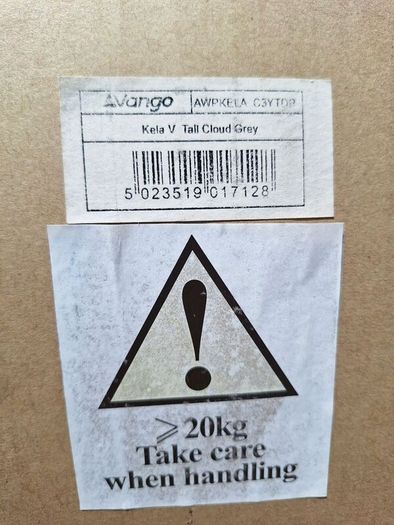 Vango Kela V Tall drive away awning .