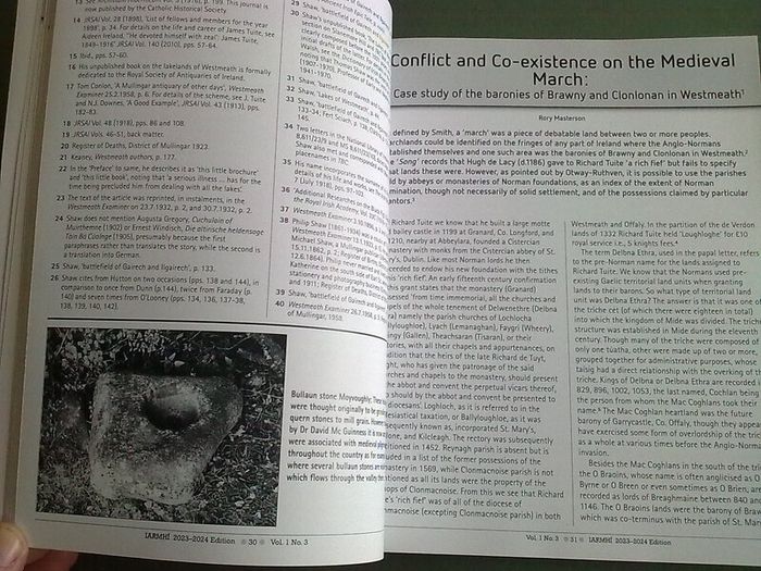 Westmeath Archaeological and Historical Society Journal 2023-24 Ireland Irish