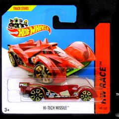 Hot Wheels Clear Red Hi-Tech Missile And Gold Hot Wheels 2014 Mattel Diecast HW Race 180/250 Brand New Factory Sealed