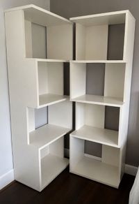 White bookcases / shelves