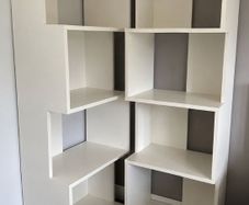 White bookcases / shelves
