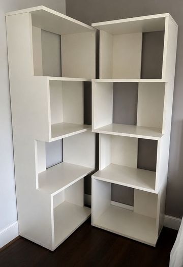 White bookcases / shelves