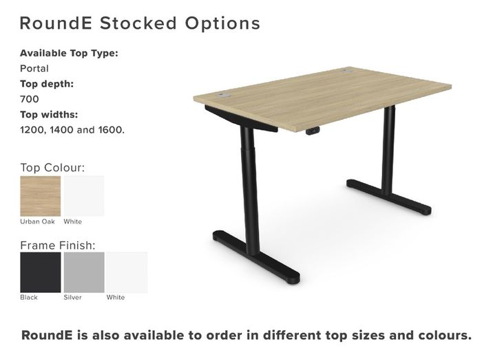 RoundE Electric Hight Adjustable Desk 1200 x 700