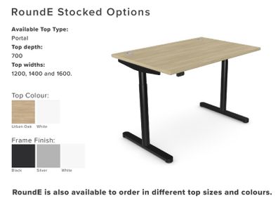 RoundE Electric Hight Adjustable Desk 1200 x 700