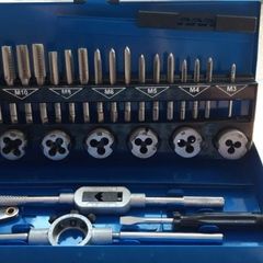 BRAND NEW 32 PCS HSS Tap and Die Set Metric Wrench Cut M3-M12 Tap and Die Set Metric Hand Threading Tool Set Engineer Kit with Metal Case