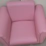 Toddler pink armchair and footstool Image 4