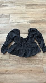 topshop black going out top