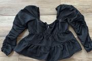 topshop black going out top