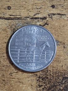 USA, State Quarter Dollar 2001 P Kentucky - free standard postage