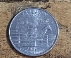 USA, State Quarter Dollar 2001 P Kentucky - free standard postage