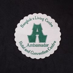 Ambassador Hotel , Bangkok's Living Centre - Vintage Beer Mat/Coaster