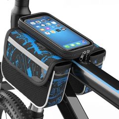 Bicycle Pannier Top Front Tube Frame Bag Waterproof MTB Road Bike Storage 6.0 Inches Phone Case Cycling Bag Touch Screen